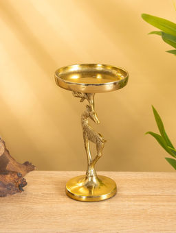 Подсвечник «Зимняя сказка», 10×10×17.5 см, алюминий, золотой