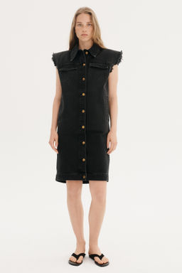 VESTIDO DENIM MANGA SISA WILLY CHAVARRIA X ZARA / Negro