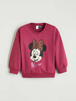Minnie Mouse Bask?l? K?z ?ocuk Sweatshirt