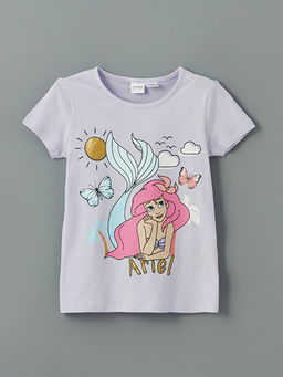 Bisiklet Yaka Princess Bask?l? K?z ?ocuk Pijama ?st