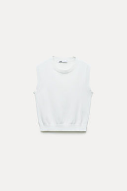 PLAIN KNIT TOP WITH RIBBED TRIMS - Zara фото 4