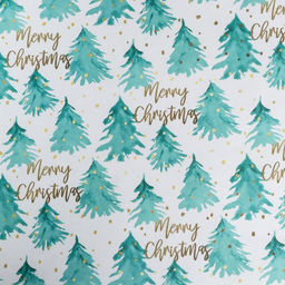 Цена за 10 шт. Бумага упаковочная крафтовая «Акварельный лес», 50 × 70 см