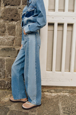 JEANS Z1975 BARREL TIRO MEDIO COMBINADO / Azul medio - Zara фото 2