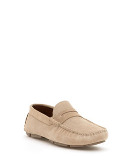 Bej %100 Deri Loafer Ayakkab_