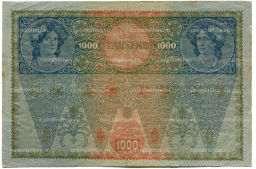 1000 крон 1902 года Австрия надпечатка