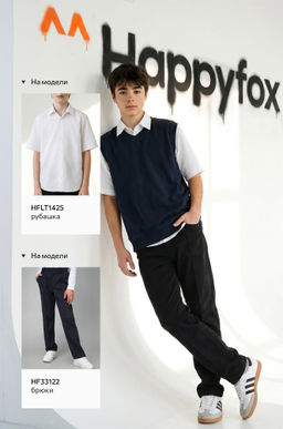 Жилетка школьная для мальчика Happyfox