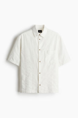 Camisa texturizada de manga corta Regular Fit