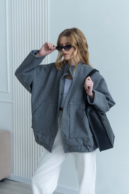 Бомбер Тайла (серый) - Nadi bordo фото 5