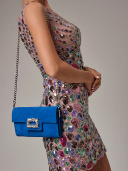 Клатч замшевый Deboro 31016 сапфировый