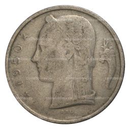 5 франков 1950 года Бельгия  Надпись на фламандском (BELGIE)