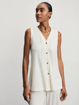 Трикотажный жилет в рубчик / Zarina