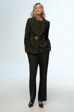 BLAZER WITH WIDE BELT