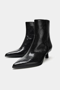 EMBOSSED HEEL ANKLE BOOTS - Zara фото 14
