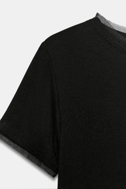 T-SHIRT WITH TULLE DETAIL - Zara фото 12