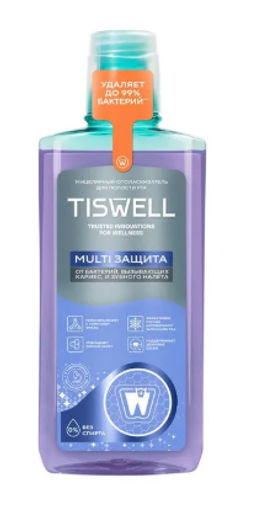 TISWELL ополаскиватель д/полости рта 500мл от Кариеса, налета, неприятного запаха и зубного камня MULTI защита