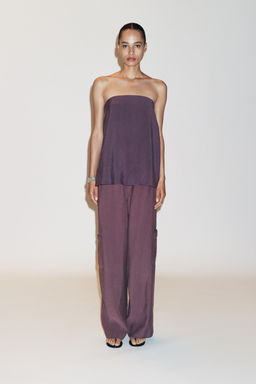 FLOWING BANDEAU TOP