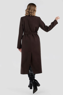 01-12170 Пальто женское демисезонное (пояс) - El podio фото 4