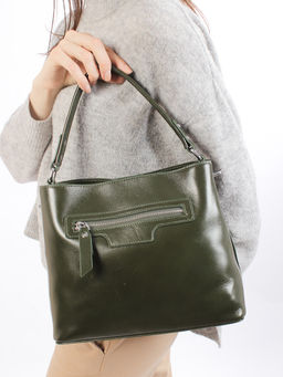 LACCOMA сумка Y2316-3-зеленый натуральная кожа полиэстер  фото 10