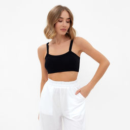 Топ женский Collorista, чёрный, размер 42-44