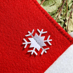 Рукавица банная с аппликацией Снежинка, красная - Simaland фото 2