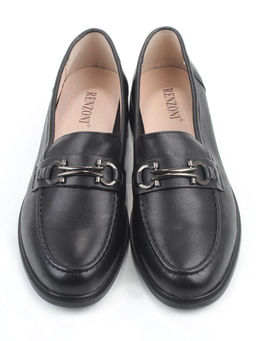 03-DEB16-1 BLACK Лоферы женские (натуральная кожа)