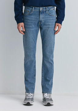 Hunter 90lar Puslu Vintage Ac?k Mavi Jean Pantolon  фото 3