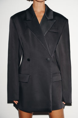 MULTI-POSITION BUTTON SATIN BLAZER - Zara фото 4