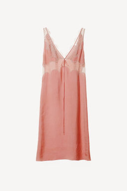VESTIDO LENCERO ENCAJE WILLY CHAVARRIA X ZARA / Rosado