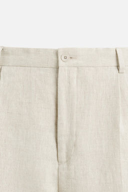 100% LINEN PLEATED TROUSERS - Zara фото 9