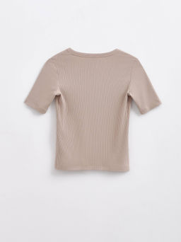 CONTE LD 2065 Джемпер в рубчик с планкой на кнопках cappuccino cappuccino - Conte elegant фото 5