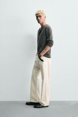JEANS LOOSE FIT / Blanco roto - Zara фото 4