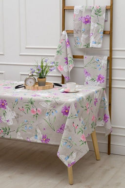 Скатерть Бабочки и цветы 150*180см. рогожка хлопок 100% - Лен поволжья фото 3