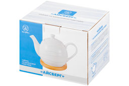 Чайник 900 л 21,5*13,5*14,5 см Айсберг волны на деревянной подставке - Elan gallery фото 15