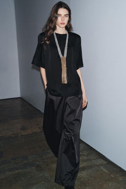 ZW COLLECTION TOP WITH SHOULDER PADS - Zara фото 7