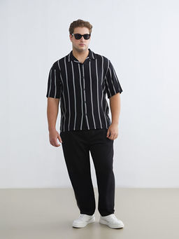 Regular Fit Resort Yaka ?izgili Erkek G?mlek