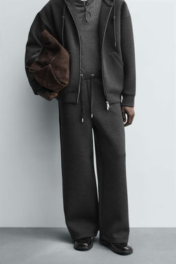 NEOPRENE-EFFECT WIDE-LEG TROUSERS - Zara фото 2