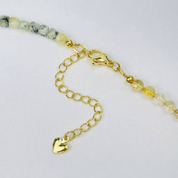 Колье из Пренита и Цитрина 45 см +