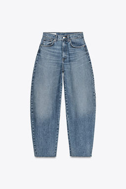 HIGH-WAIST TRF BARREL JEANS - Zara фото 8