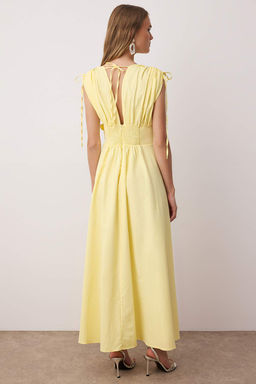 Trendyolmilla Ac?k Mavi 3 Boyutlu Cicek Detayl? Poplin S?k Abiye Gece Mezuniyet Elbisesi TPRSS24EL00282  фото 14