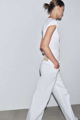 ZW COLLECTION WIDE-LEG LOW-RISE JEANS - Zara фото 6