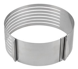 Форма для выпечки раздвижная с прорезями (кольцо для нарезки коржей) TORTA, диам. 16-22 см 108345