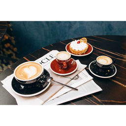 Кофейная пара Magistro Coffee time, чашка 300 мл, блюдце d=15.5 см, фарфор, чёрная
