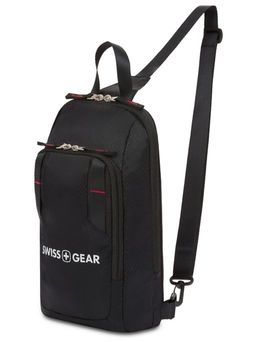 Рюкзак Swissgear с одним плечевым ремнем, черный, 18x5x33 см, 4 л