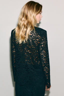 Blusa de encaje con hombreras - H&m фото 5