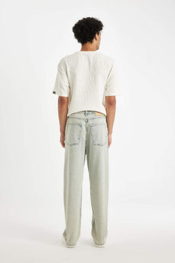 Джинсовые брюки Baggy Fit с широким узором и нормальной талией, широкие брюки - Defacto фото 6