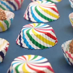 Цена за 300 шт. Форма для выпечки кексов бумажная UPAK LAND «Радуга», 3.5×2 см, одноразовая, разноцветная