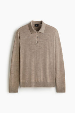 Polo en lana merino Regular Fit