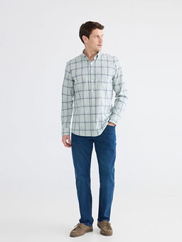 Regular Fit Ekose Poplin Erkek G?mlek