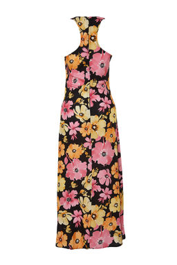 Siyah Cicek Bask?l? Duz Kesim Viskon Maxi Dokuma Elbise TWOSS24EL00647 - Trendyolmilla фото 8