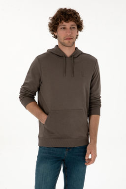 Erkek Vizon Basic Sweatshirt Sepette S_rpriz _ndirim - U.s. polo assn фото 3